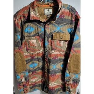 Legendary Whitetails Mens Flannel Desert Oasis Shacket Size LT